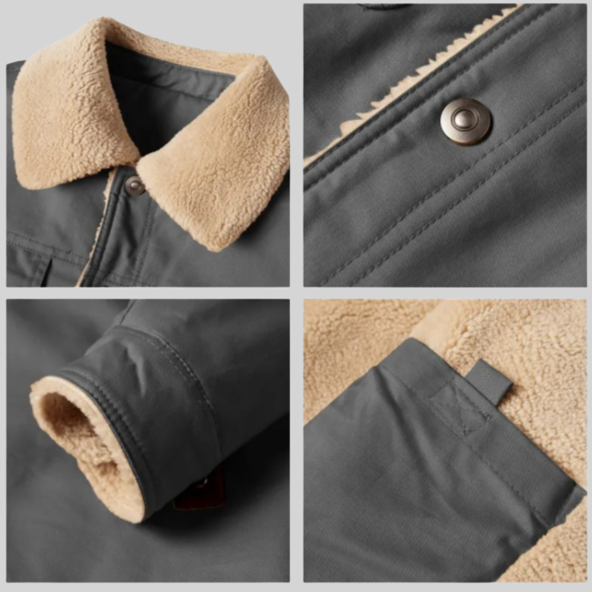 Olaf™ -  Veste homme chaude à col sherpa et doublure épaisse