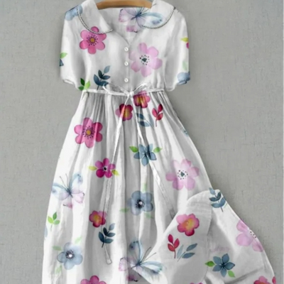 Maryl™ - Robe élégante en lin