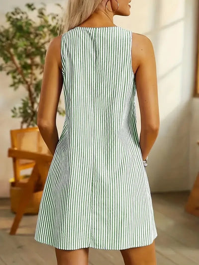 Vianne™ - Robe Courte Rayée Élégante