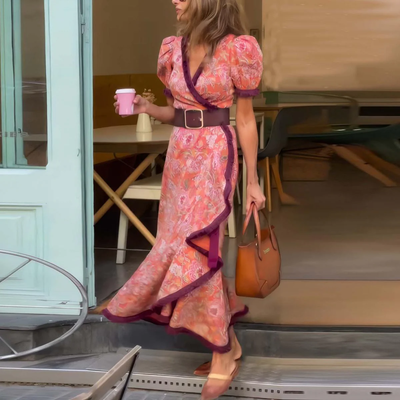 Tilda™ - Robe longue rose élégante