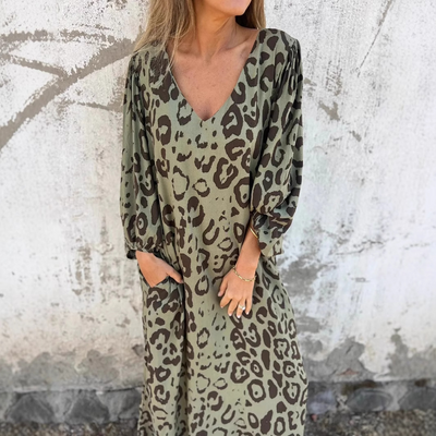 Paige™ - Robe Élégante à Imprimé Panthère