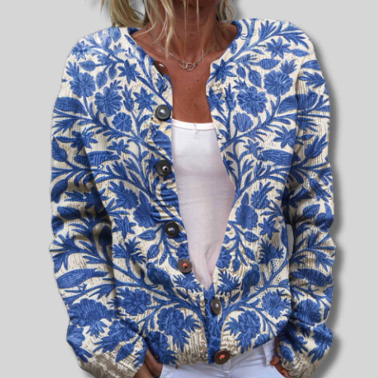 Florine™ - Gilet fleuri, léger et élégant