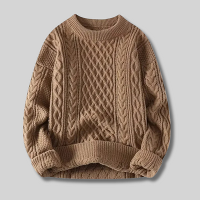 Lars™ - Pull chaud à maille torsadée au design intemporel
