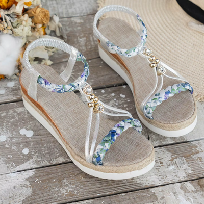 Sira™ - Sandales compensées à perles