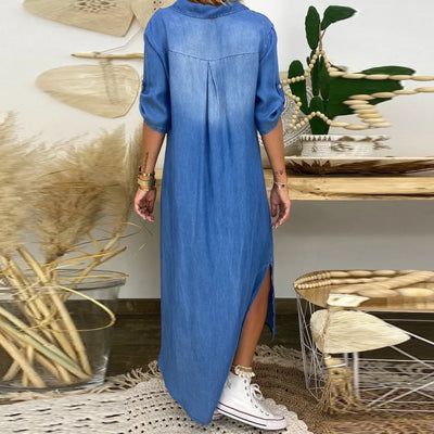 Alita™ - Robe élégante effet jean fendue