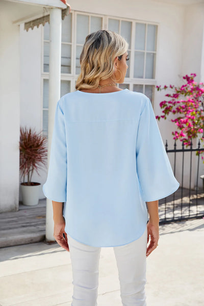 Fae™ - Votre robe-chemise élégante à rayures
