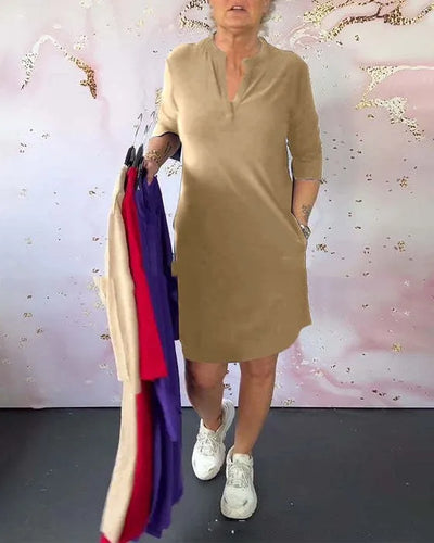 Paule™ - Robe élégante à col en V