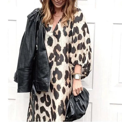 Monique™ - Robe Léopard Stylée et Élégante
