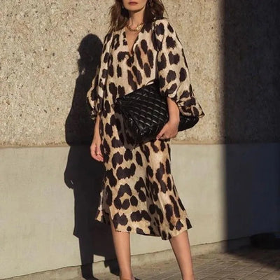 Monique™ - Robe Léopard Stylée et Élégante