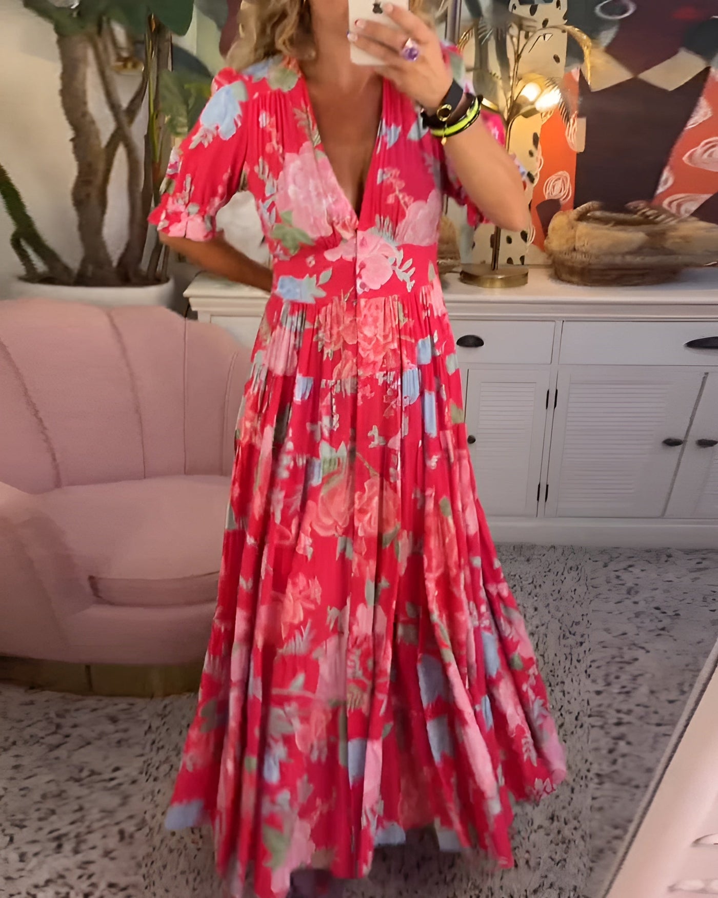 Manon™ - Robe longue et ample imprimée