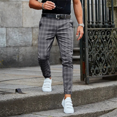 Rique™ - Pantalon à Carreaux Élégant