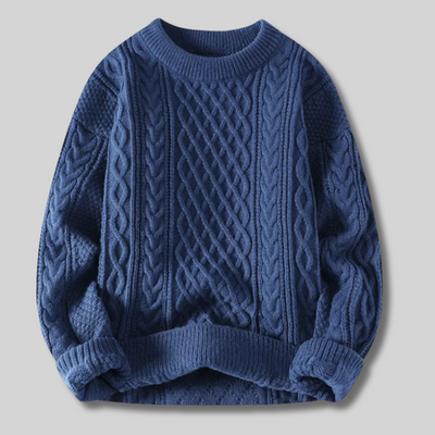 Lars™ - Pull chaud à maille torsadée au design intemporel