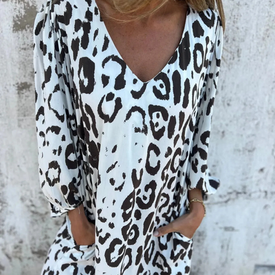 Paige™ - Robe Élégante à Imprimé Panthère