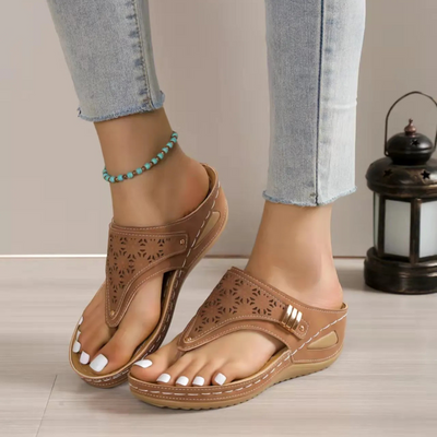 Brielle™ - Sandales compensées au style romain