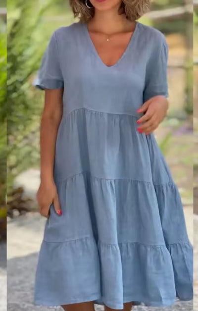 Jolette™ - Robe col V fluide et flatteuse
