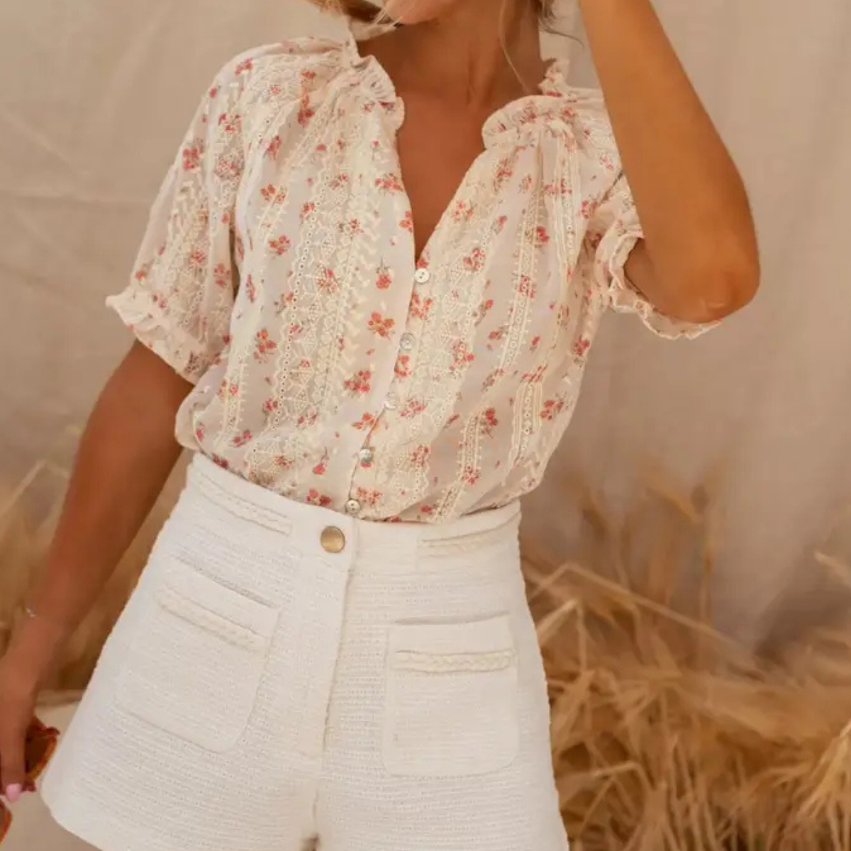 Liane™  - Blouse Fleurie au Charme Estival