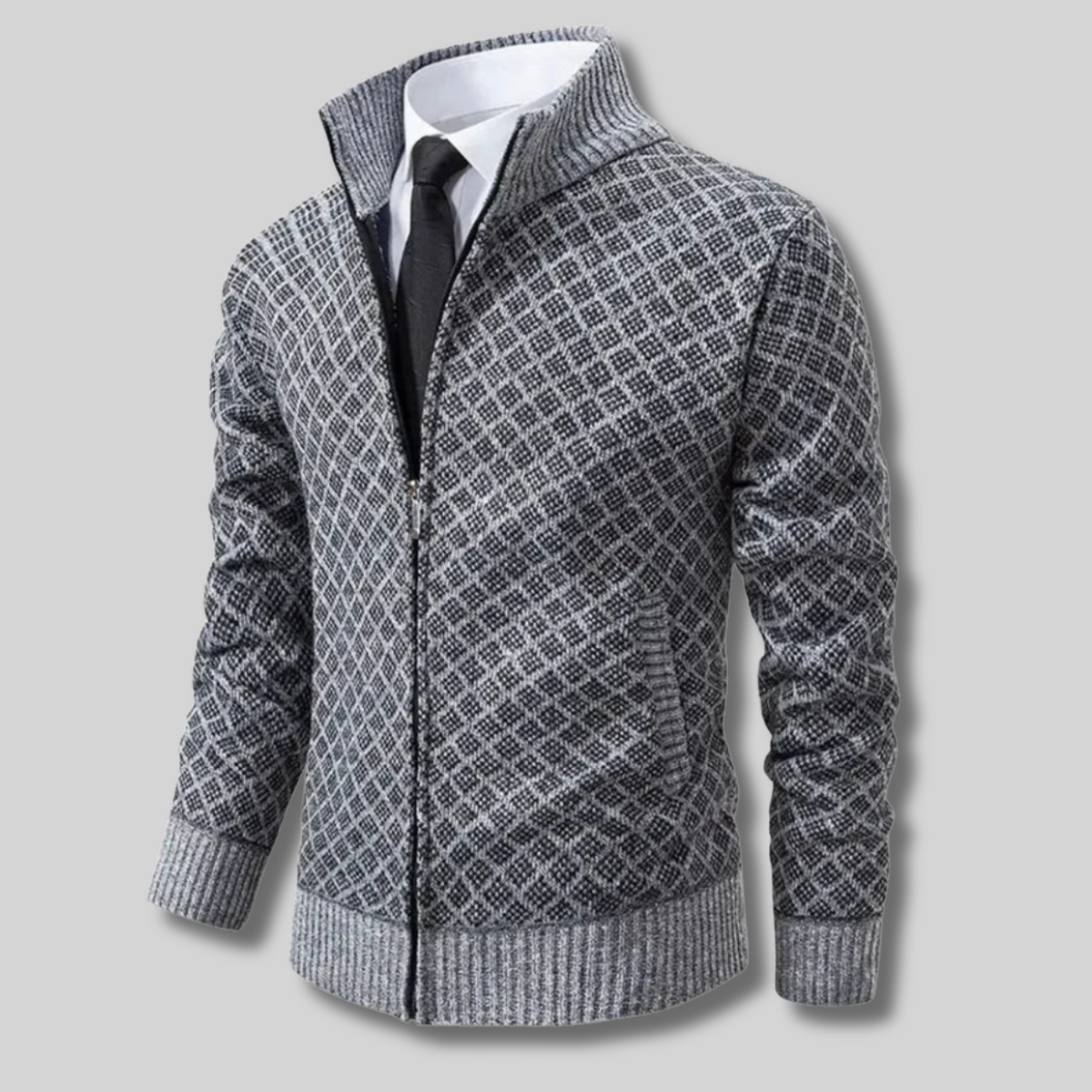 Marcien™ - Gilet chic à fermeture éclair et col montant