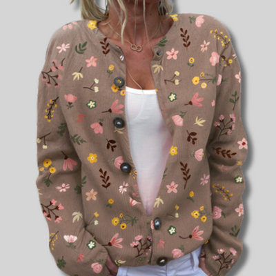 Florine™ - Gilet fleuri, léger et élégant