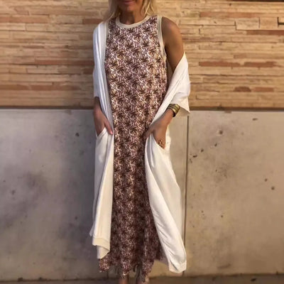 Lavonne™ - Robe élégante avec gilet ample pour femmes