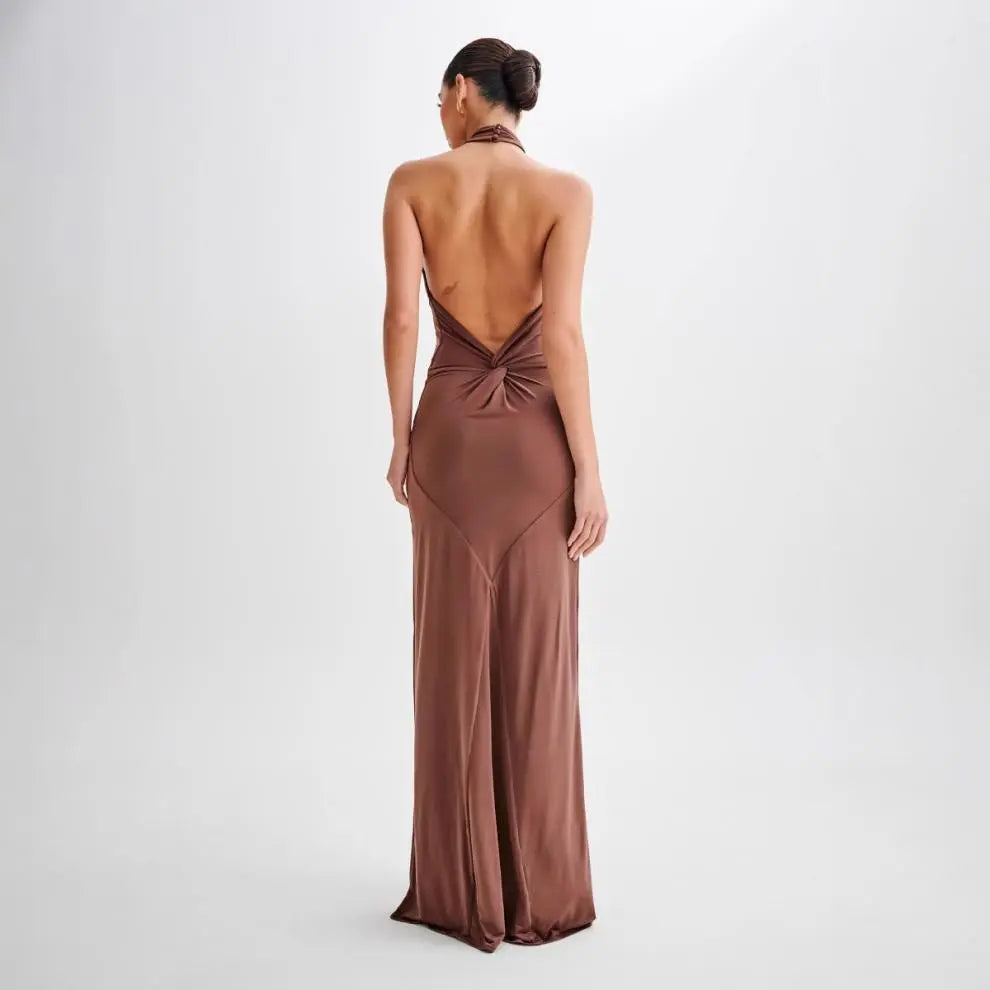 Cheraine™ - Robe longue et élégante à encolure halter