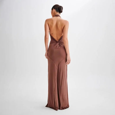 Cheraine™ - Robe longue et élégante à encolure halter