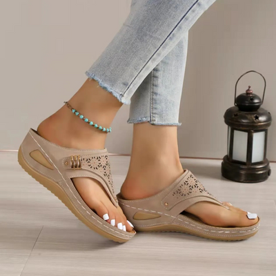 Brielle™ - Sandales compensées au style romain