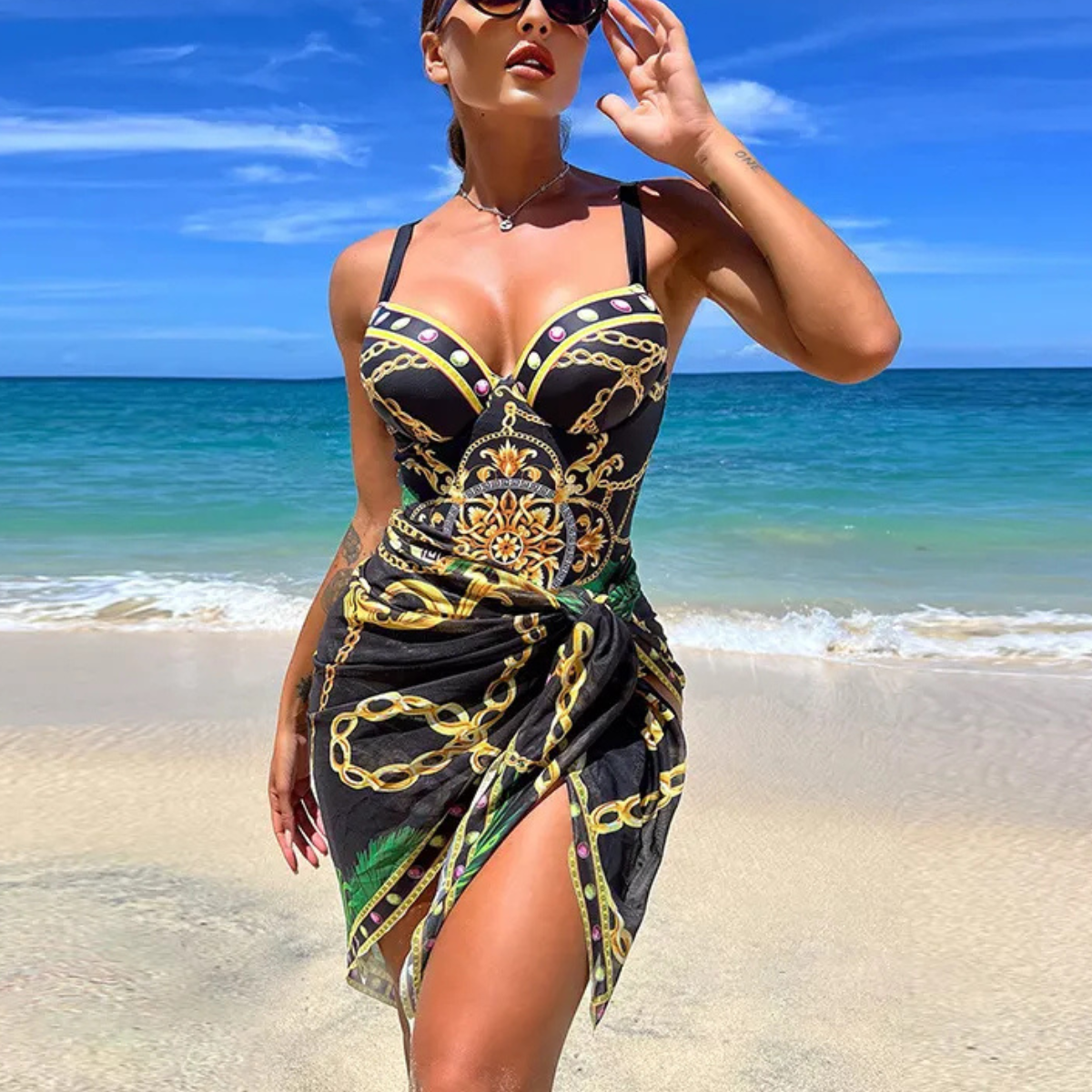 Babett™ – Maillot élégant avec jupe de plage