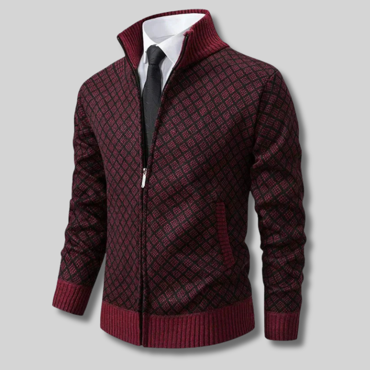 Marcien™ - Gilet chic à fermeture éclair et col montant