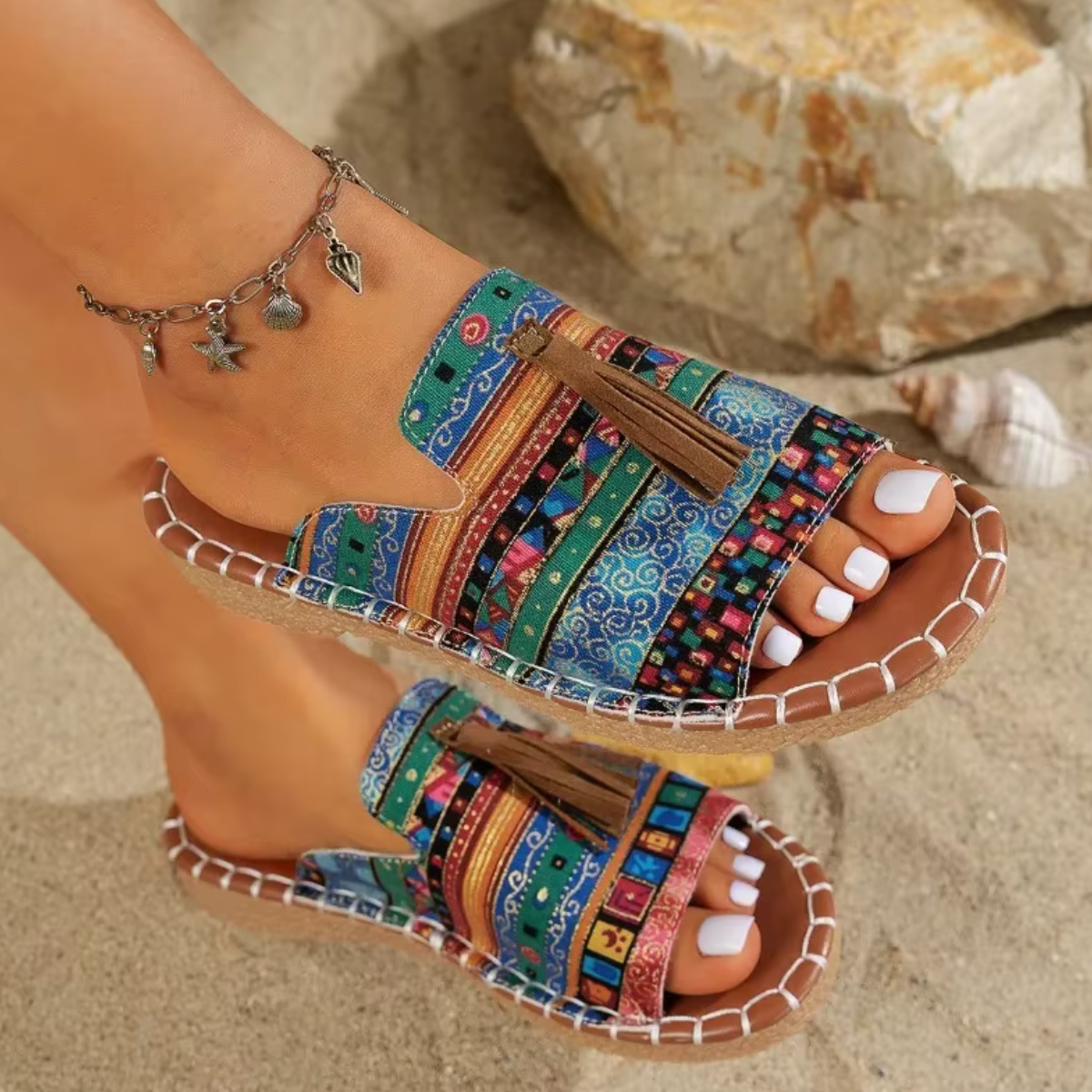 Nouel™ - Sandales bohèmes à franges