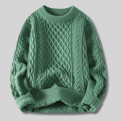 Lars™ - Pull chaud à maille torsadée au design intemporel