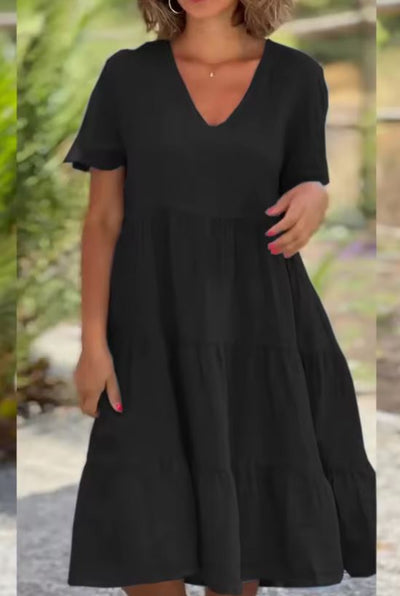 Jolette™ - Robe col V fluide et flatteuse