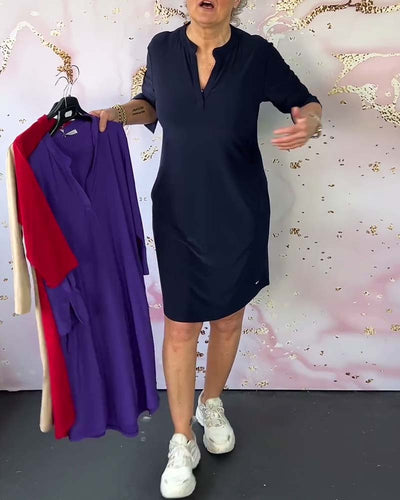 Paule™ - Robe élégante à col en V