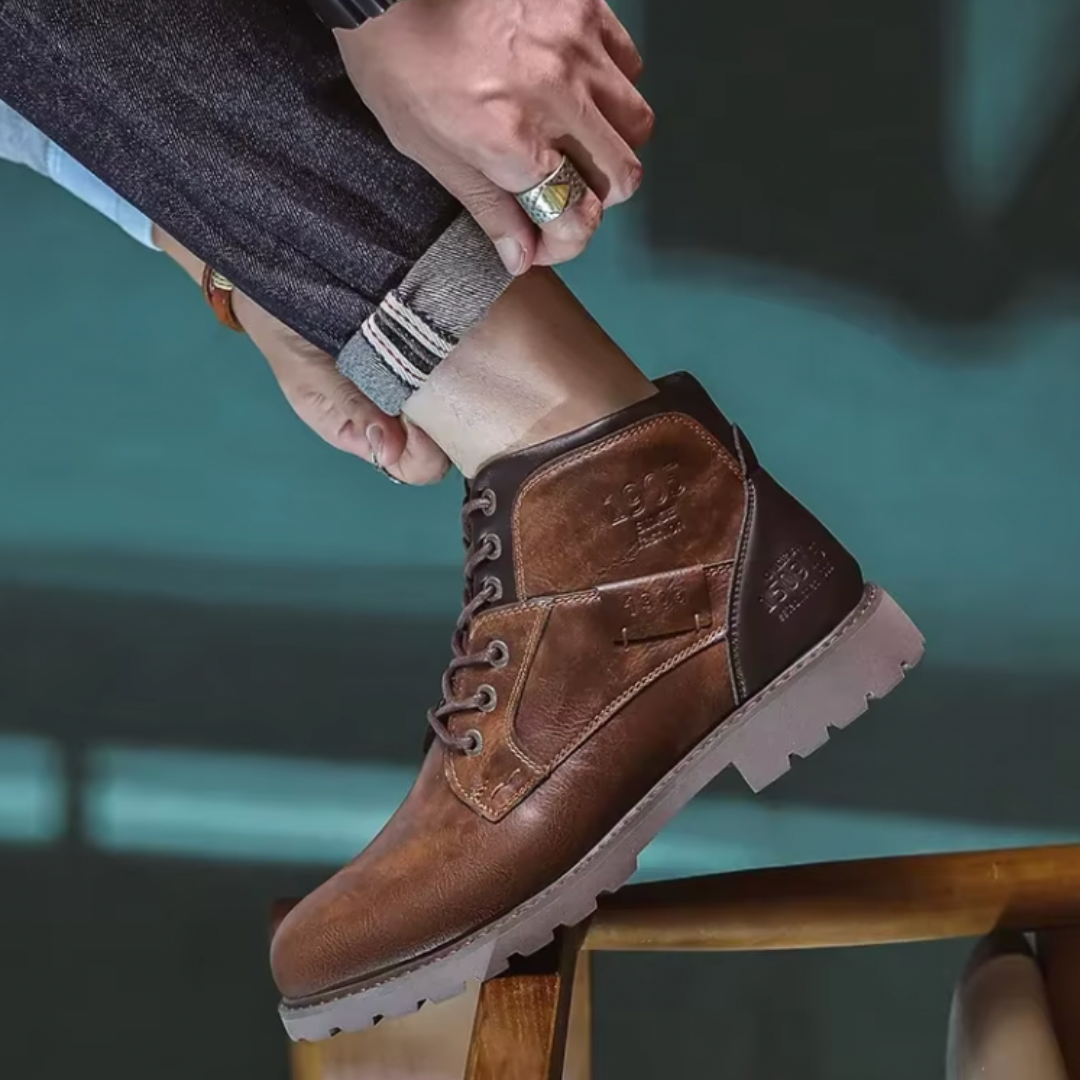 Jannik™ - Bottes en cuir vintage