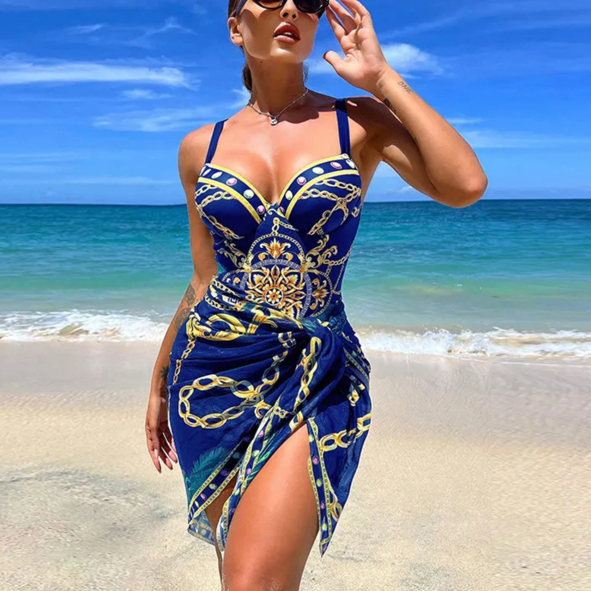 Babett™ – Maillot élégant avec jupe de plage
