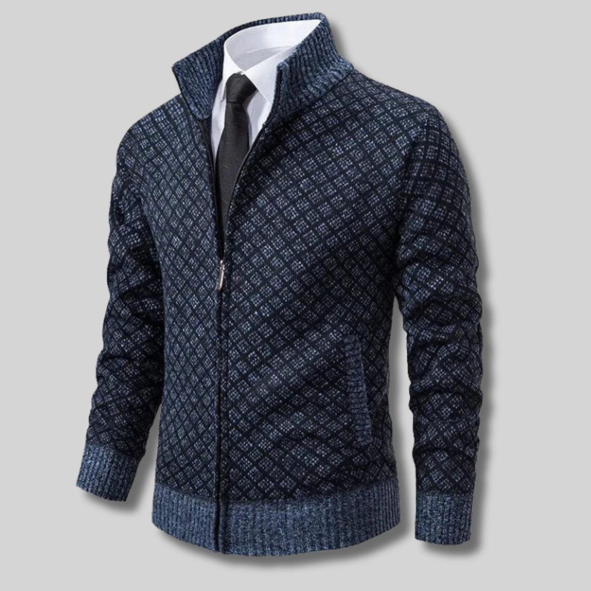 Marcien™ - Gilet chic à fermeture éclair et col montant