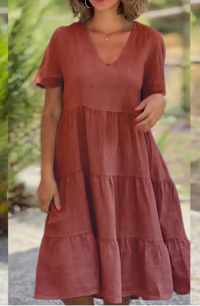 Jolette™ - Robe col V fluide et flatteuse