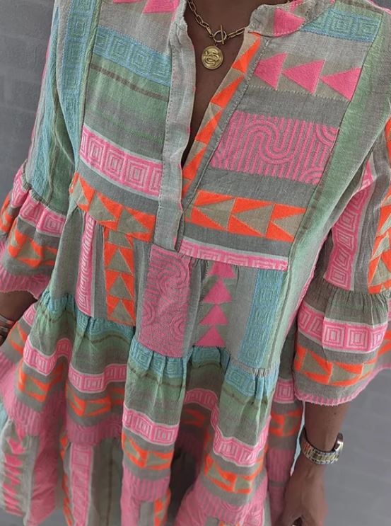 Linette™ - Robe d'été colorée