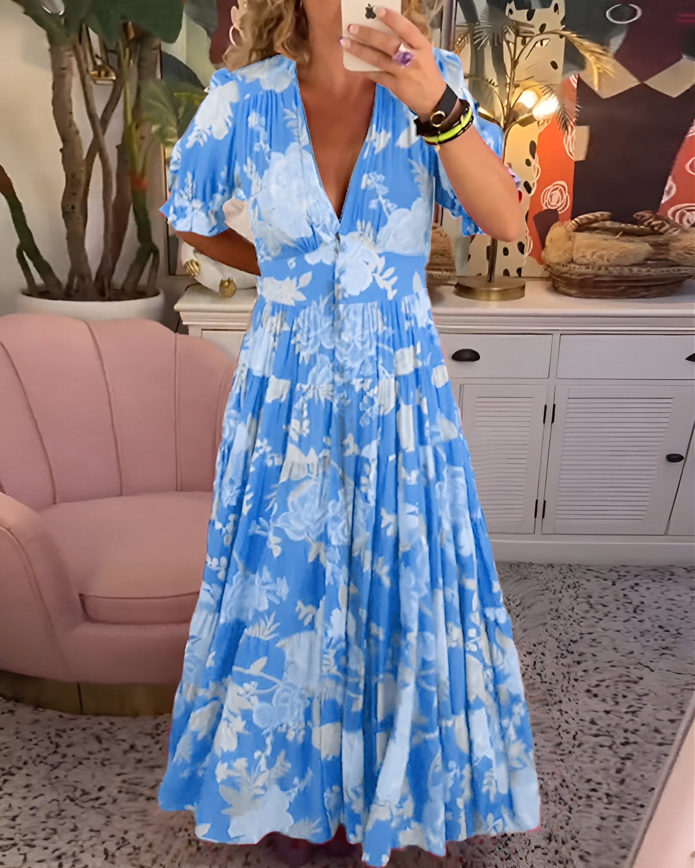 Manon™ - Robe longue et ample imprimée