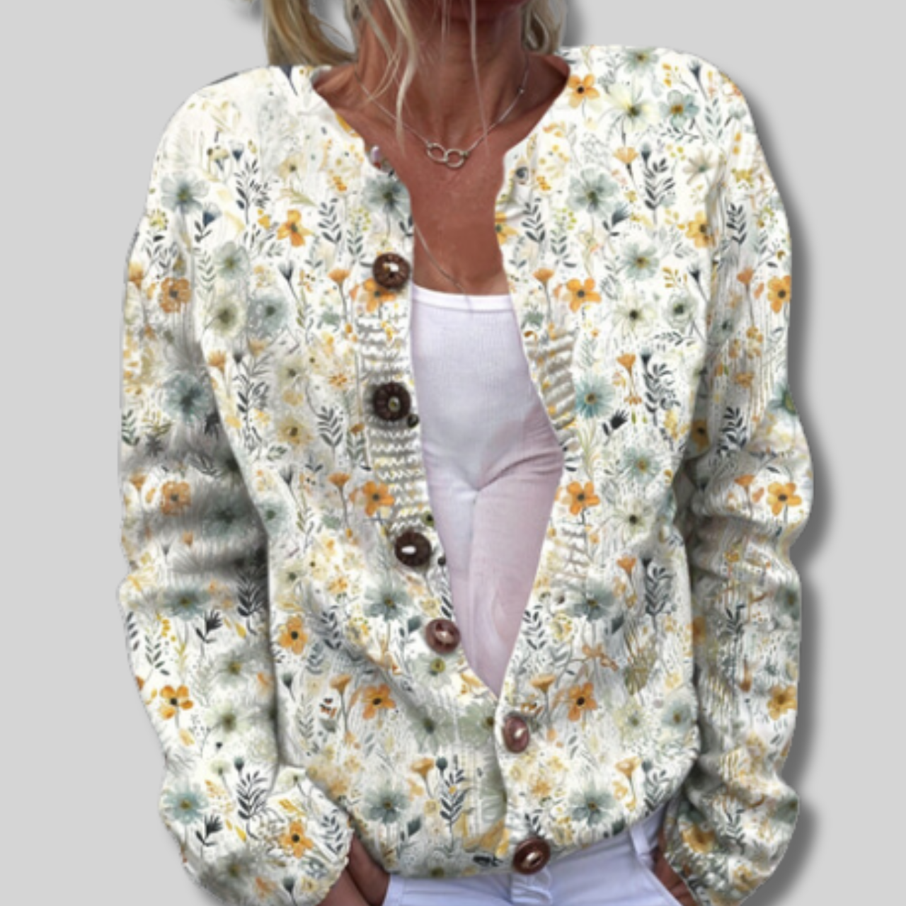 Florine™ - Gilet fleuri, léger et élégant