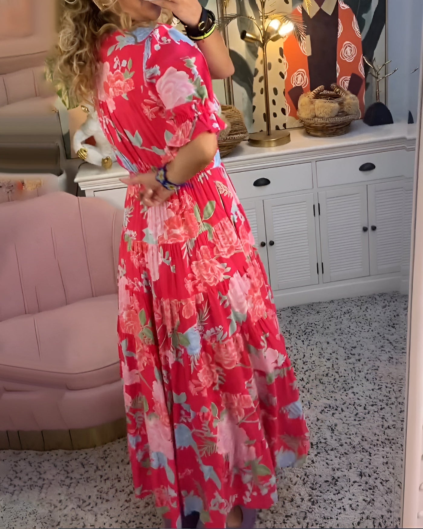 Manon™ - Robe longue et ample imprimée