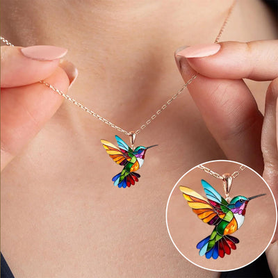 Alizée™ - Parure élégante colibri - collier et boucles d’oreilles