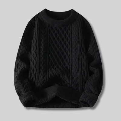 Lars™ - Pull chaud à maille torsadée au design intemporel