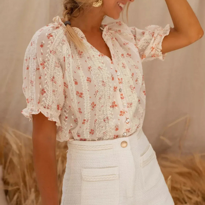 Liane™  - Blouse Fleurie au Charme Estival