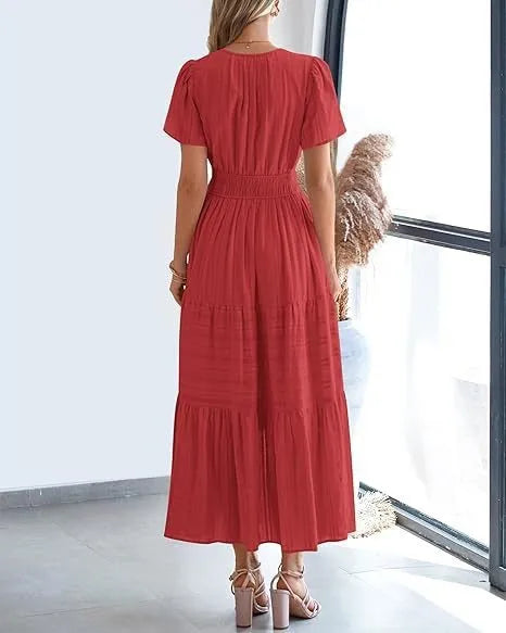 Elaina™ - Robe élégante à col en V