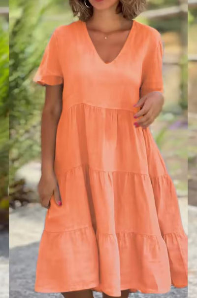 Jolette™ - Robe col V fluide et flatteuse