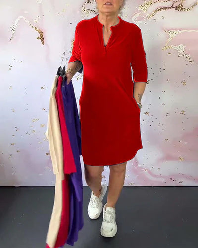 Paule™ - Robe élégante à col en V