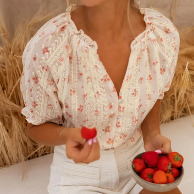 Liane™  - Blouse Fleurie au Charme Estival
