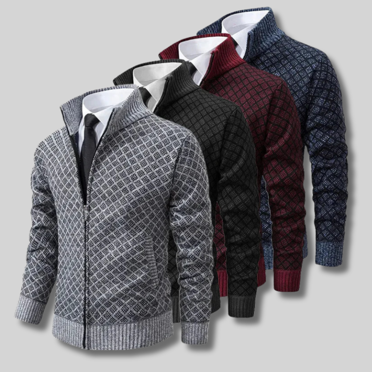 Marcien™ - Gilet chic à fermeture éclair et col montant
