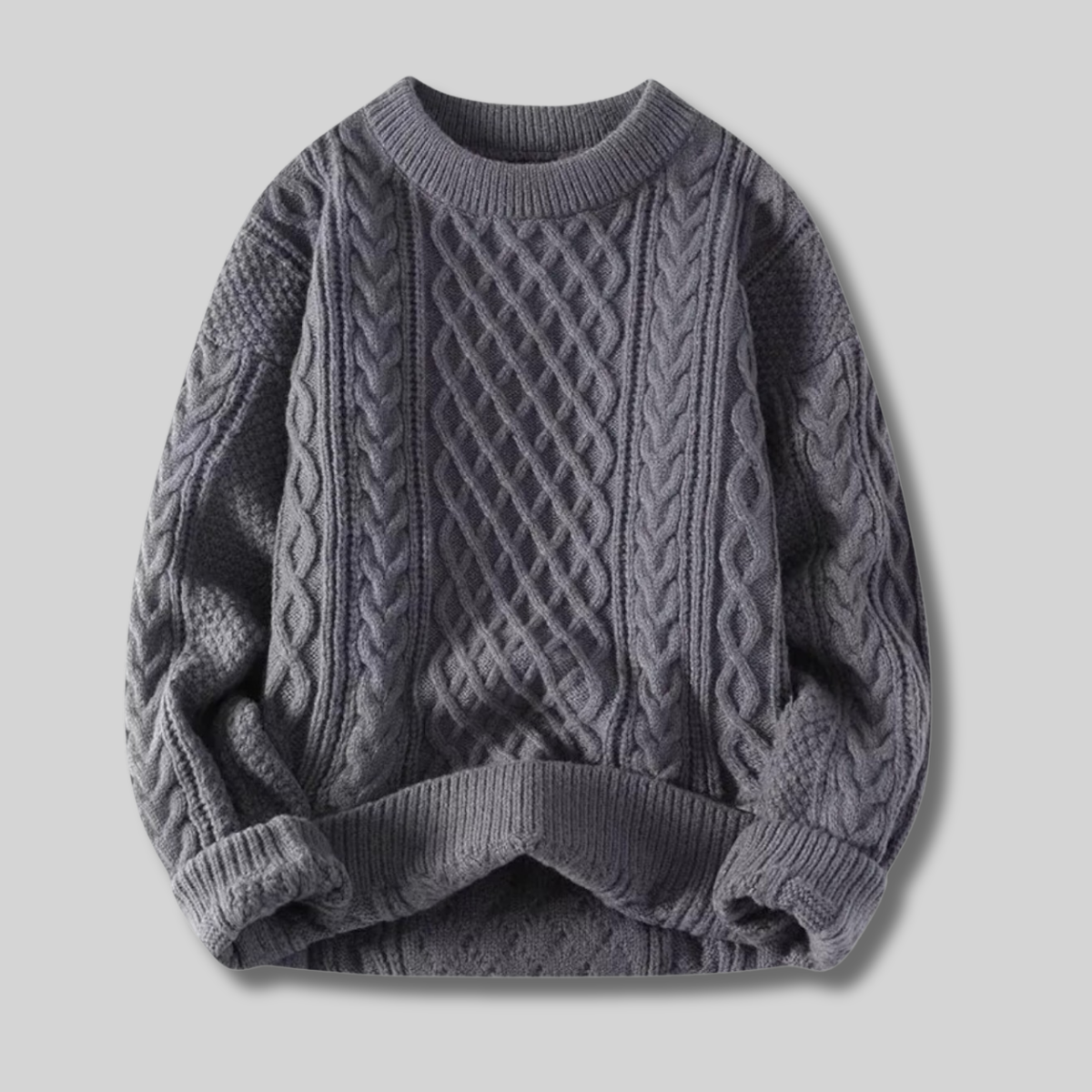 Lars™ - Pull chaud à maille torsadée au design intemporel