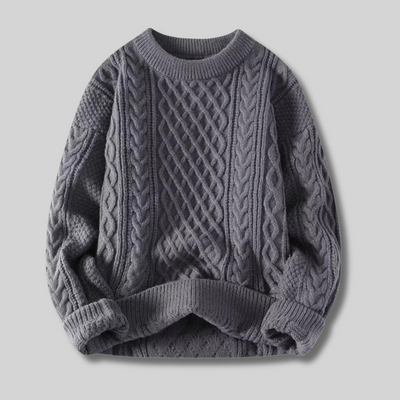 Lars™ - Pull chaud à maille torsadée au design intemporel